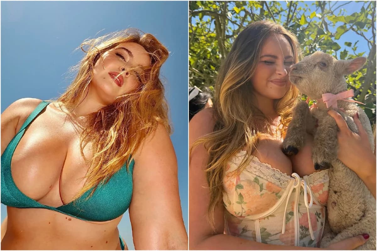 Este bikini de talla grande se ha transformado en un diseño de estilo deportivo.