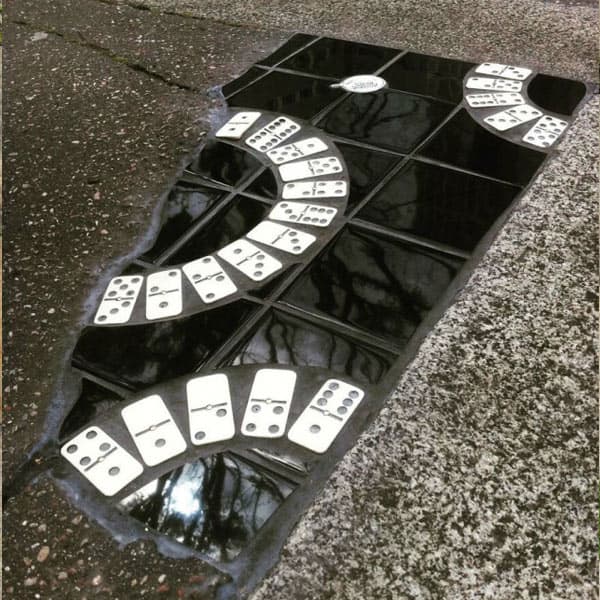 baches con coloridos mosaicos