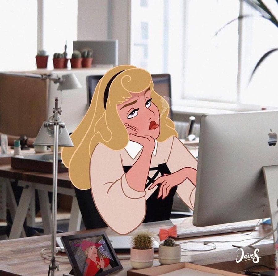 Princesas de Disney en la realidad moderna.
