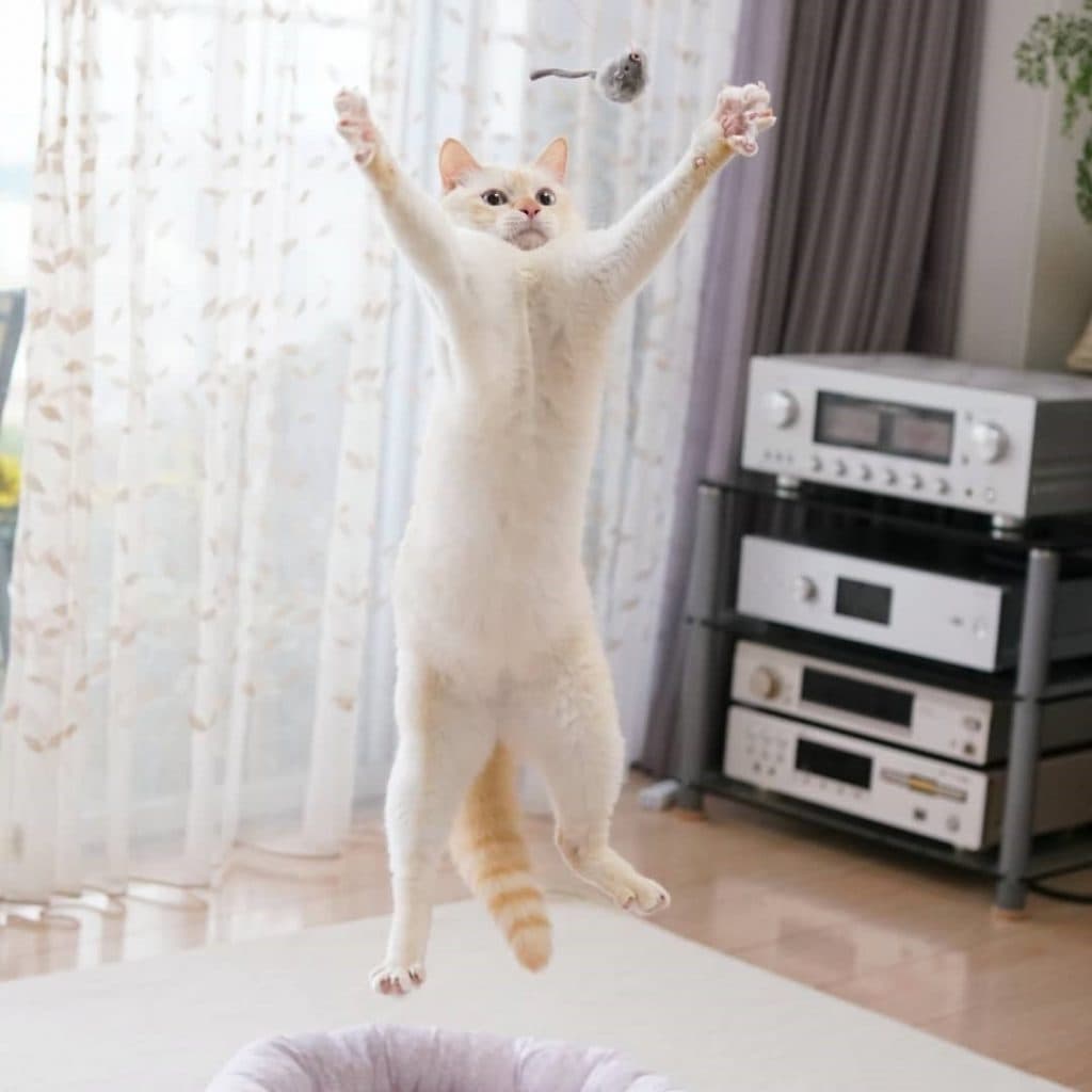 El gato bailarín japonés hizo estallar Internet.