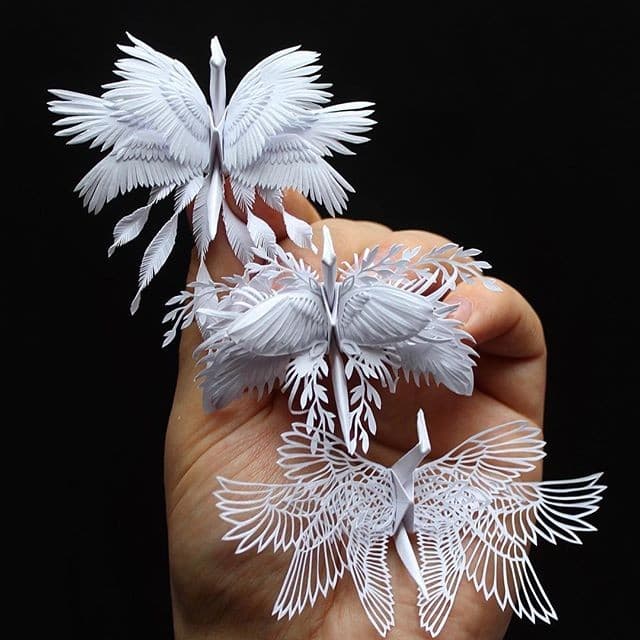Christian Marianciuk hace unos increíbles pájaros de origami