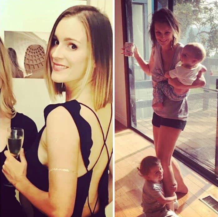 La vida nunca será la misma. Más de 15 fotos de parejas antes y después de tener hijos