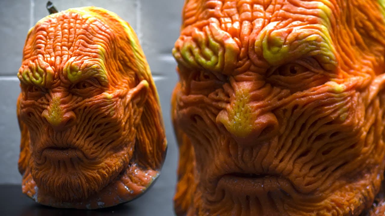 Incríbles diseños de calabazas de Halloween grabadas