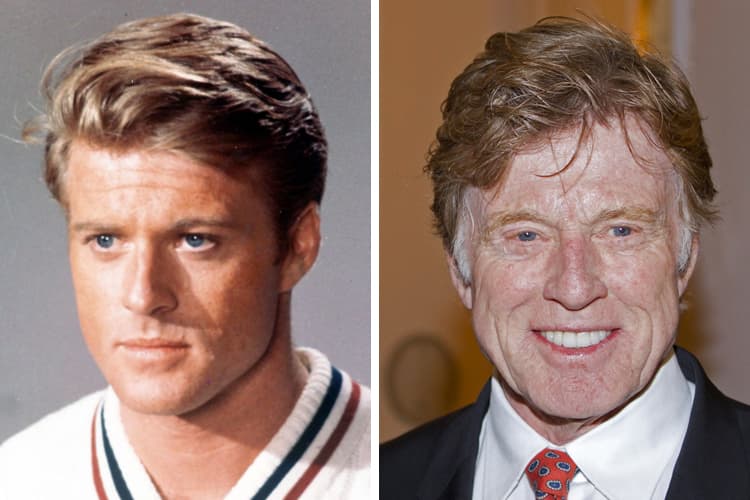 Ocho famosos actores de cine de los años setenta.