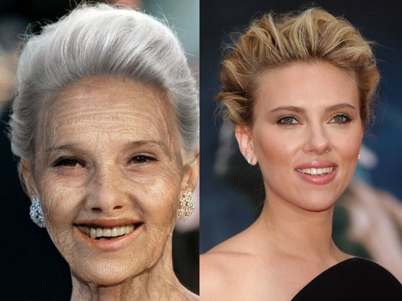 Los artistas de Photoshop muestran cómo lucen las celebridades cuando envejecen.