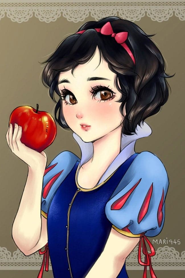 Las princesas de Disney en versión anime: así es cómo lucirían.