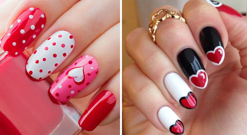 25 diseños de uñas prácticos y encantadores para celebrar el Día de San Valentín