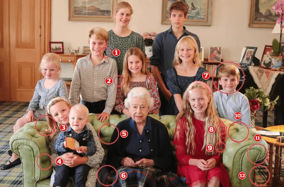 Otra imagen de la familia real estropeada por un mal uso de Photoshop.