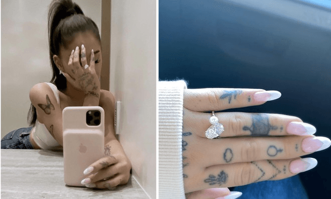 Ariana Grande acepta el compromiso con Dalton Gómez.