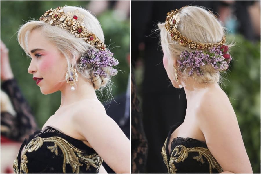 8 asombrosos peinados florales de famosas.