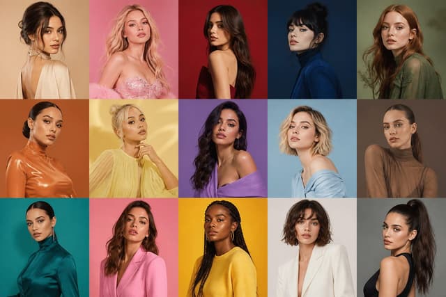 15 famosas reimaginadas según su paleta de color