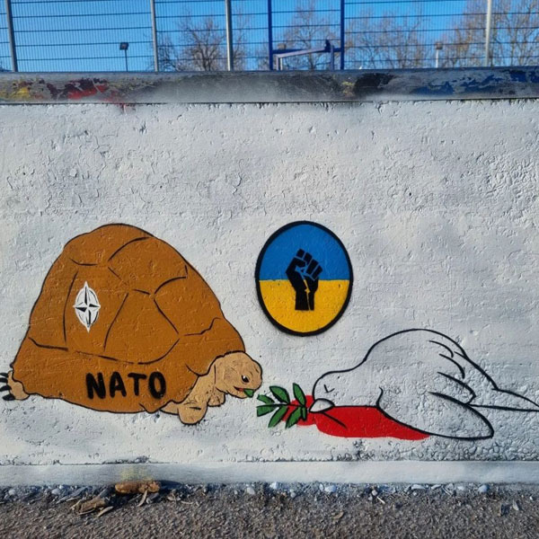 arte callejero en apoyo a Ucrania