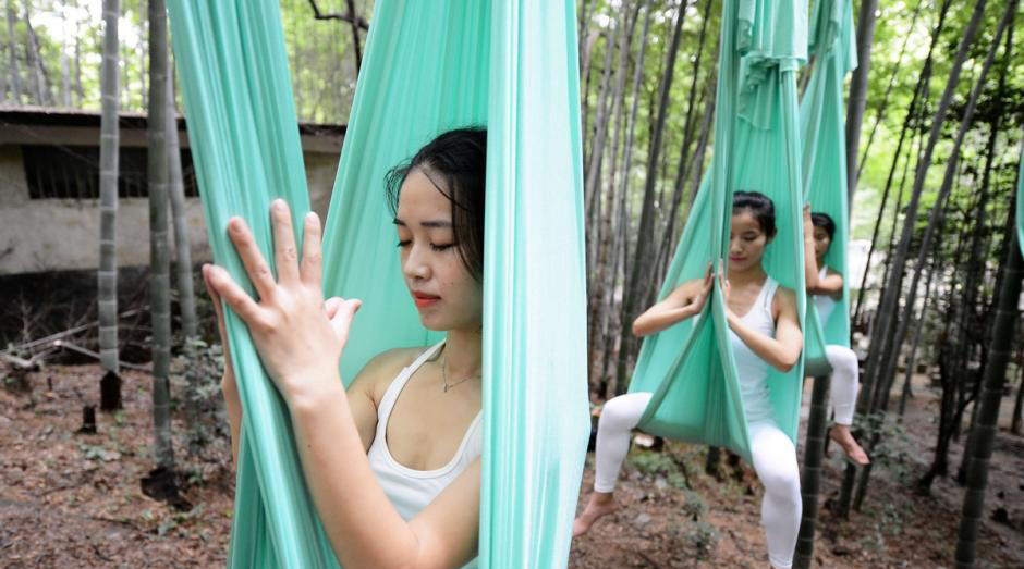 Bosque de bambú de yoga antigravedad (OMG) 9