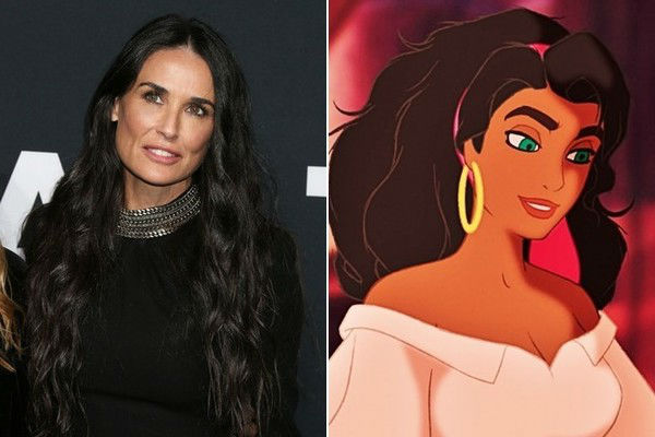 Demi Moore - Esmeralda Notre Dame's Hunchback | 21 personas famosas que expresaron tus personajes de dibujos animados favoritos | Bayas cerebrales