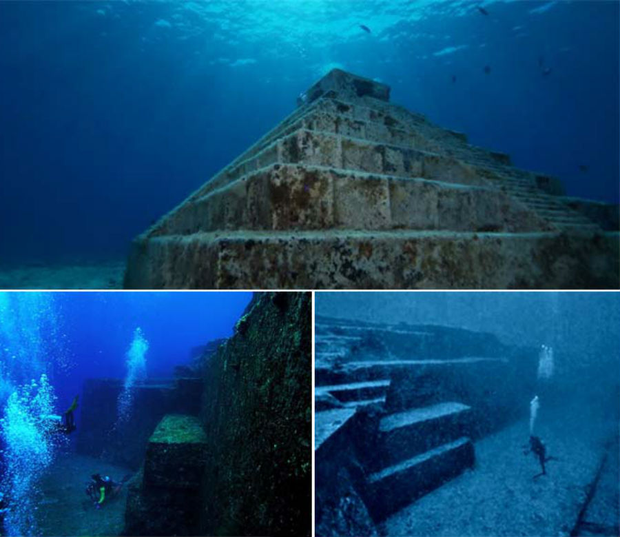 Pirámide submarina de Yonaguni | 9 objetos misteriosos submarinos conocen muy pocos | Bayas cerebrales