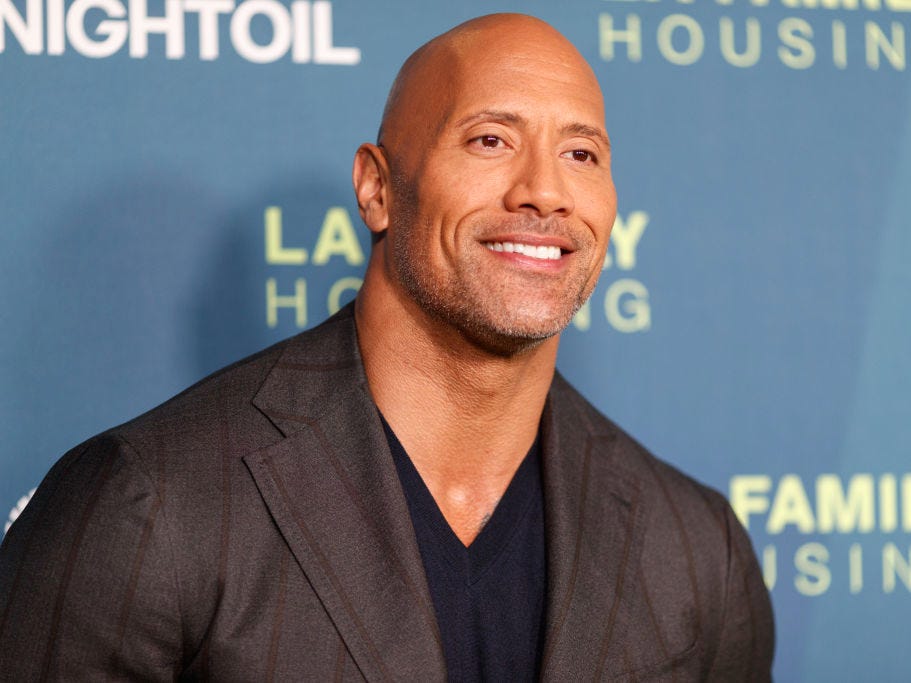 Dwayne Johnson | Los mejores actores calvos en Hollywood | Bayas cerebrales