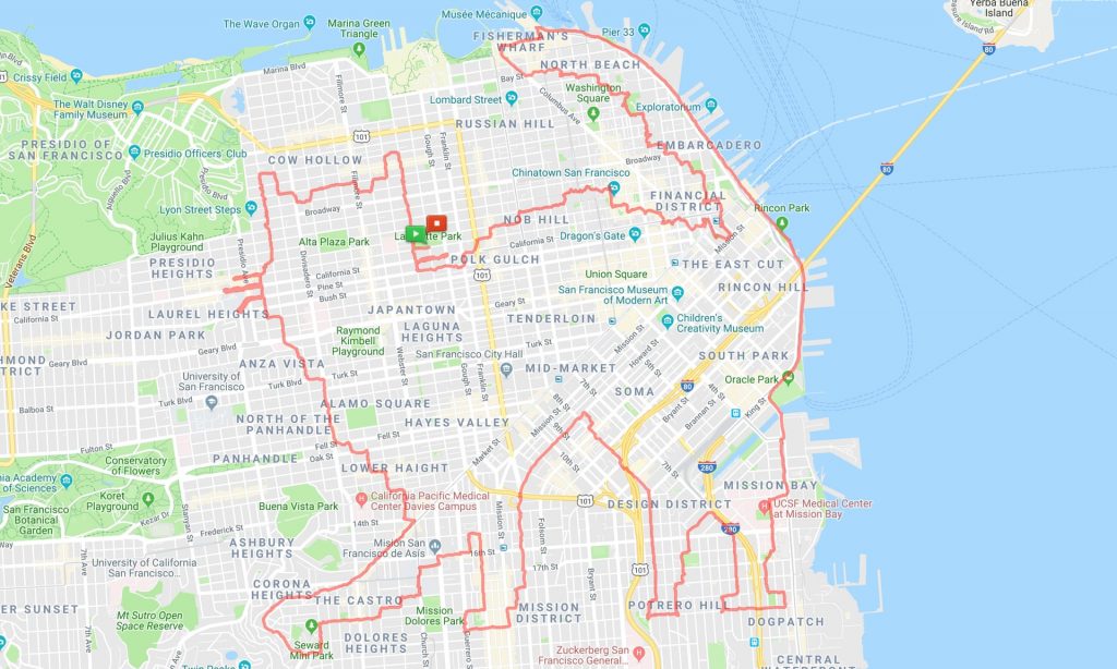 Runner Lenny Maughan Kitty Cat | San-Francisco Runner crea arte simplemente corriendo | Bayas cerebrales