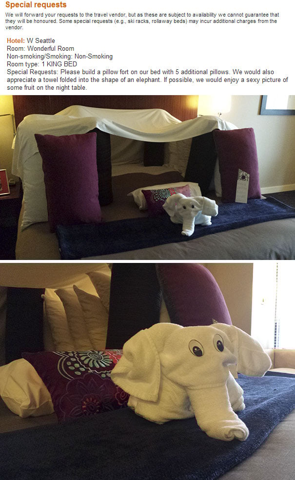 Muchos requirimientos extraños-hotel.