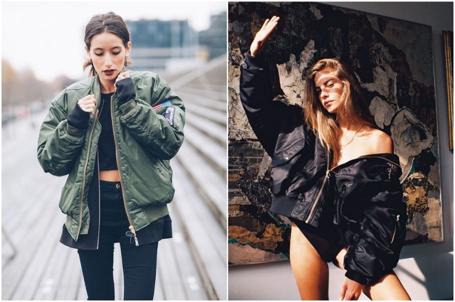 Chaqueta bomber | 9 prendas del guardarropa masculino que las mujeres deberían usar por completo His Beauty