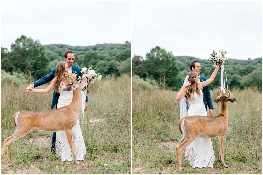 Una sesión de fotos de boda para recordar se ve interrumpida por un ciervo #5 | su belleza