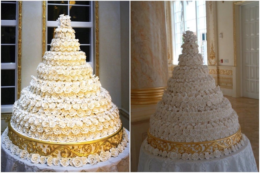 Pastel de bodas de Donald Trump y Melania - $50,000 | 8 de los pasteles de boda más increíbles (y caros) del mundo | su belleza