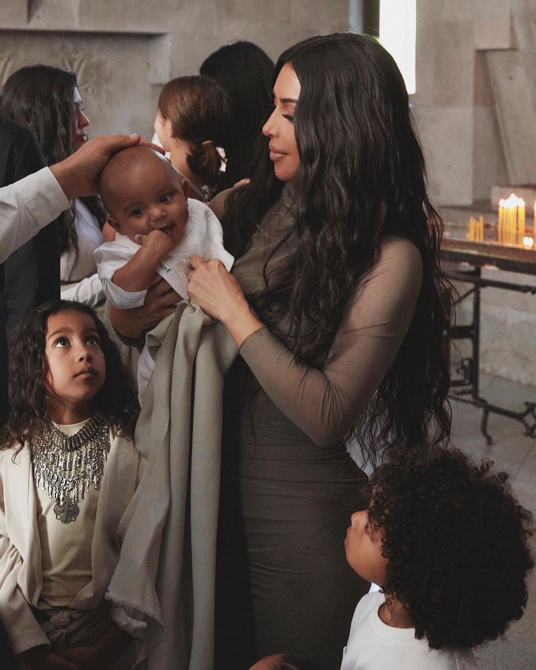 Kim Kardashian y sus hijos fueron bautizados en la iglesia armenia #2 His Beauty