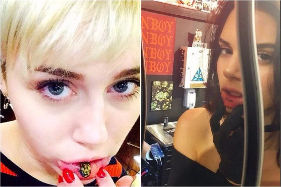 28 lindas ideas de tatuajes de labios para niñas # 1 | su belleza