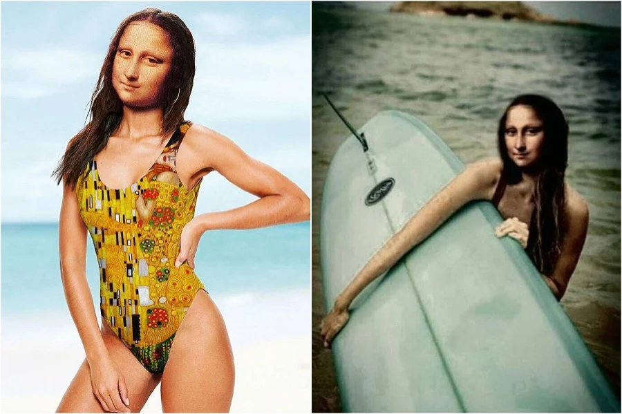 Mona Lisa en la playa