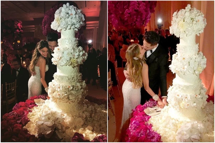 Pastel de Sofía Vergara y Joe Manganiello - $50,000 | 8 de los pasteles de boda más increíbles (y caros) del mundo | su belleza