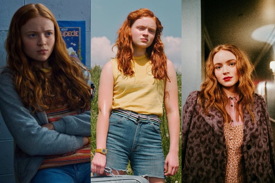 Max – Sadie Sink | Cosas más extrañas elegidas después y ahora |: Su belleza