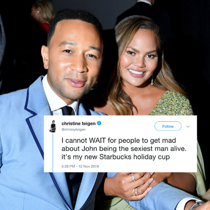 Chrissy Teigen se divierte John Legend es nombrado el hombre vivo más sexy de 2019, su esposa Chrissy Teigen se convierte en su mayor troll | su belleza