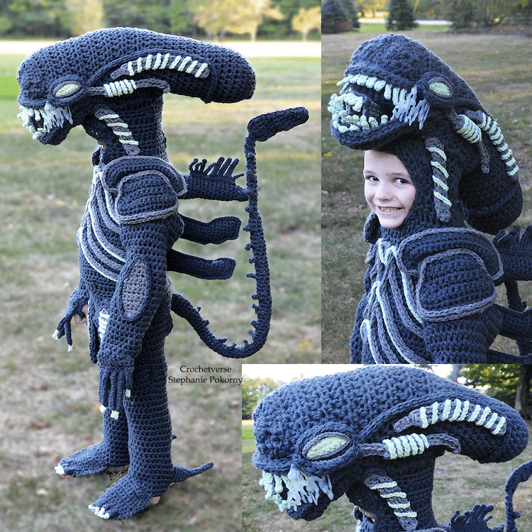 Xenomorfo de Alien Suit |: Mamá teje vestidos increíblemente elaborados de la cultura pop |: Su belleza
